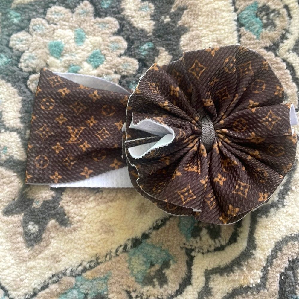 Designer inspired baby head wrap